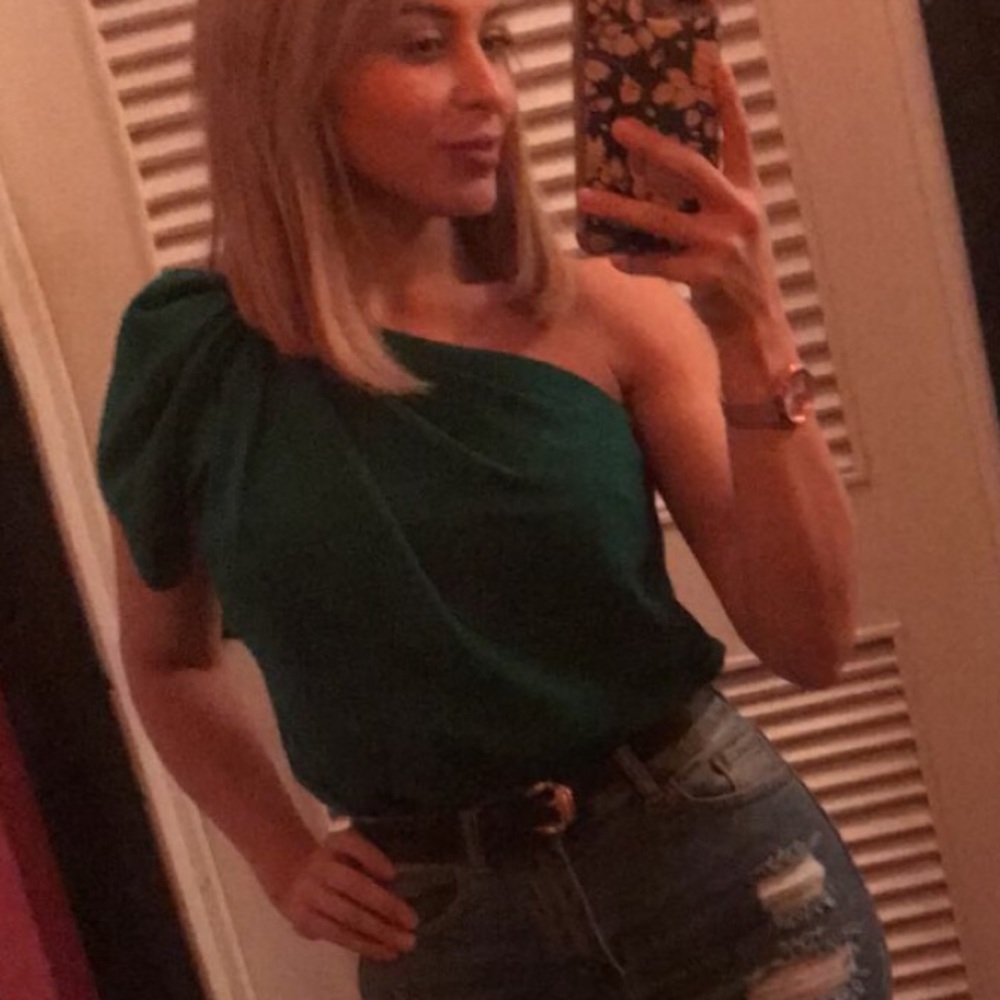 Green blouse